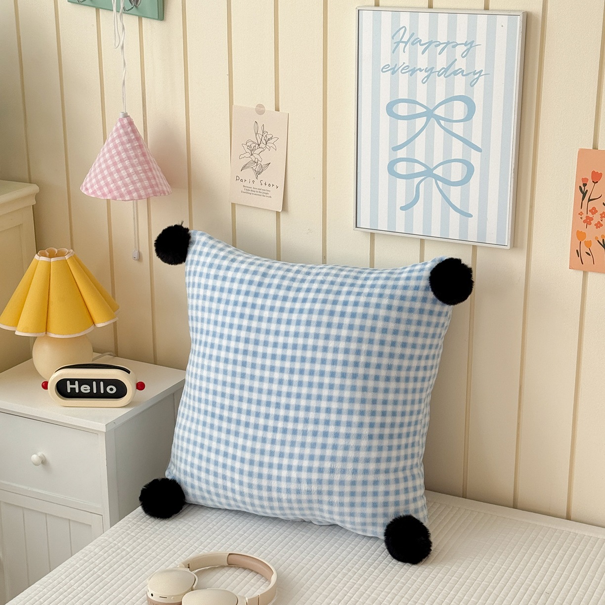 Nuevo estilo simple de almohada de cabello de vello para la sala de estar almohada de respaldo corta de arena para el hogar simple cojín sobre la oficina en el viento