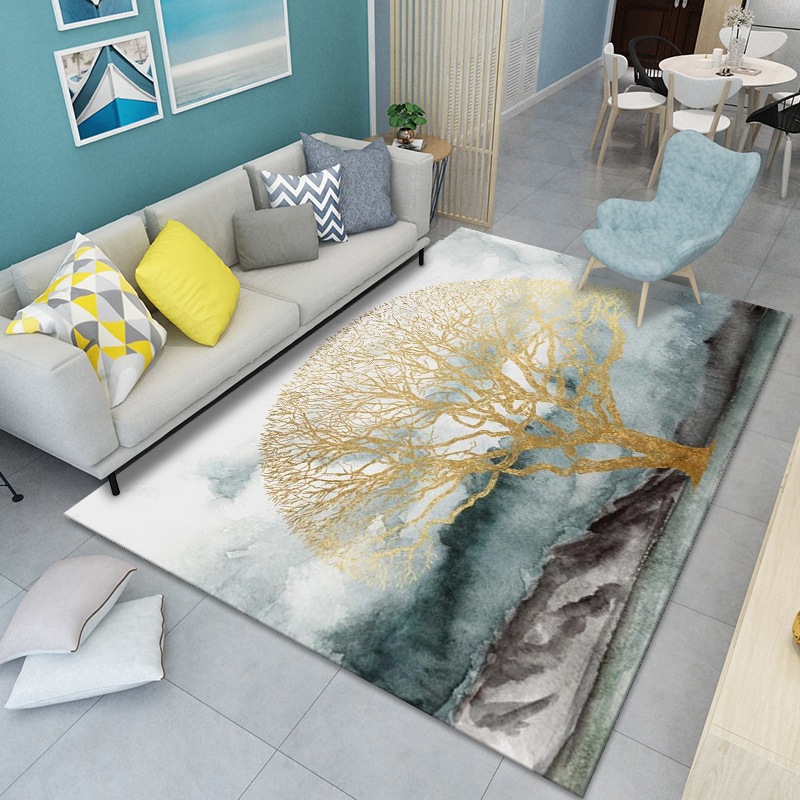 Alfombra de estilo europeo sala de estar simple moderna mesa de café americana dormitorio manta de cama completa manta de noche de estilo nórdico