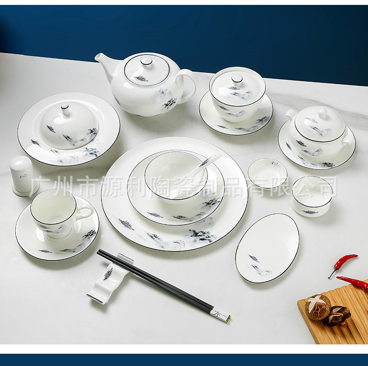 Bone China Tableware Set Dishwasher Professional Porcelain Plate Wing Cup High-end Hotel Porcelain Restaurant Restaurant Wholesale Bone China Tableware Set Dishwasher Professional Porcelain Plate Wing Cup High-end Hotel Porcelain Restaurant Restaurant Wholesale