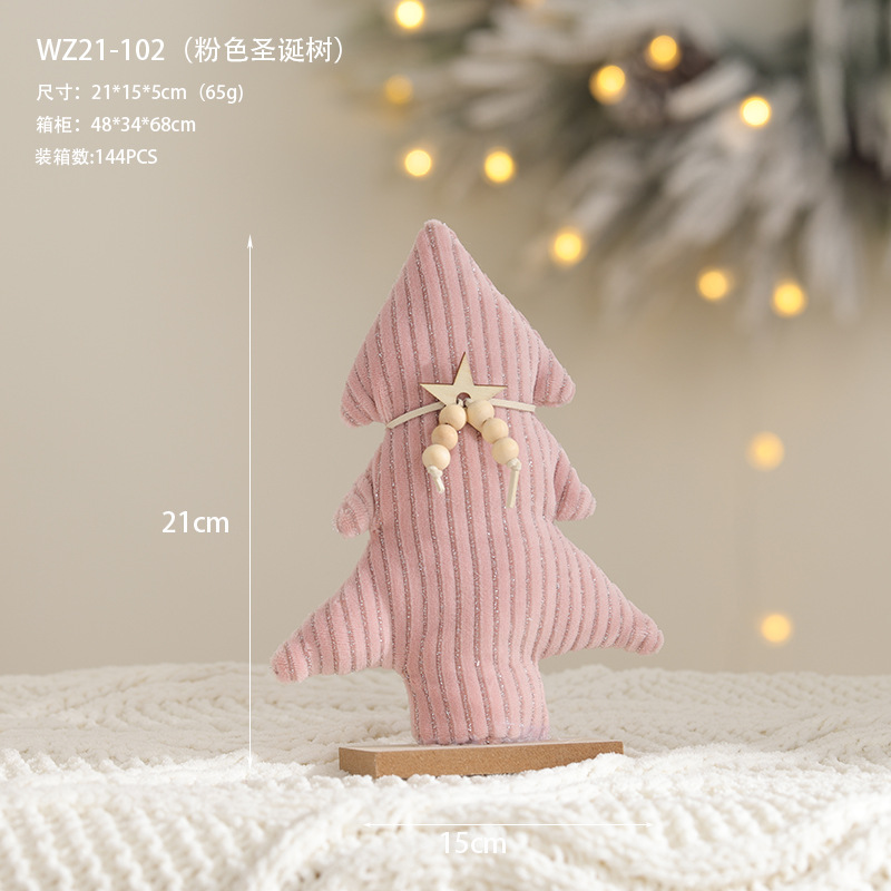 Nuevos productos transfronterizos creativos decoraciones de árbol de Navidad rosa blanco pentáculo decoraciones de escritorio de alce decoraciones de Navidad