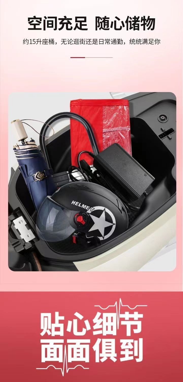 Small Electric Scooter for Commuting to Work, Transporting Children, New Model Electric Vehicle, Xiaoguaiwang Battery Car 48V60V