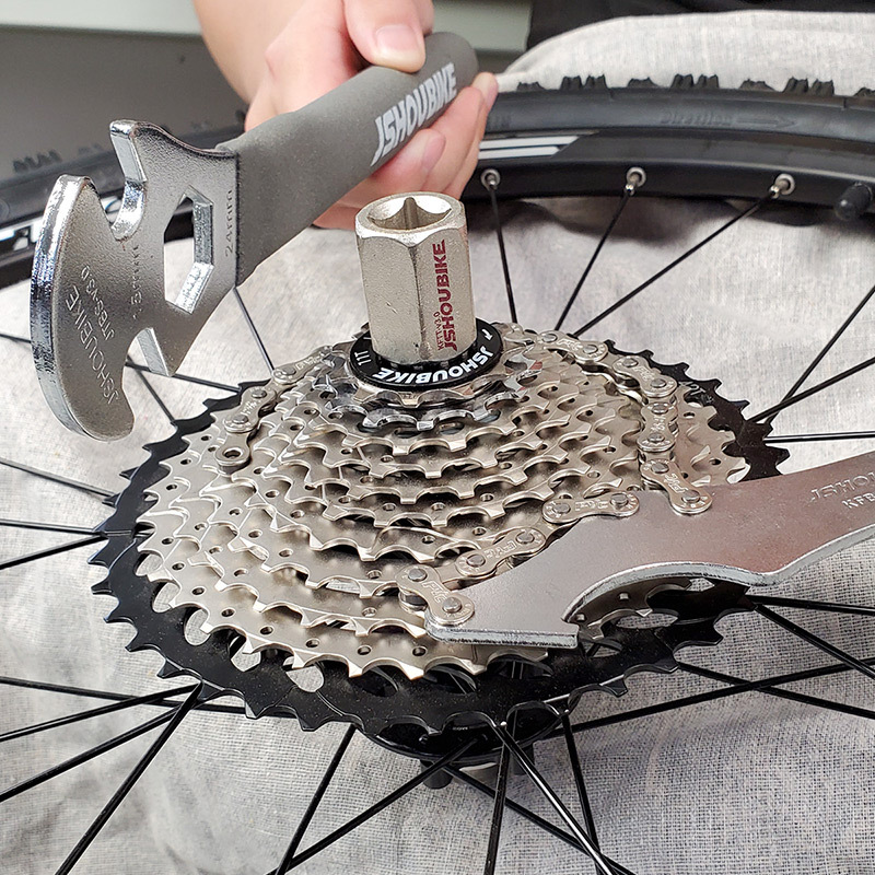 Herramienta de desmontaje de llave de volante para bicicleta de montaña tipo tarjeta rotativa volante torre de desmontaje de llave de montaje manga