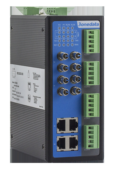 三旺 MES600-4T4F-4D 百兆二层网管4路百兆光、4路百兆电4路3串口