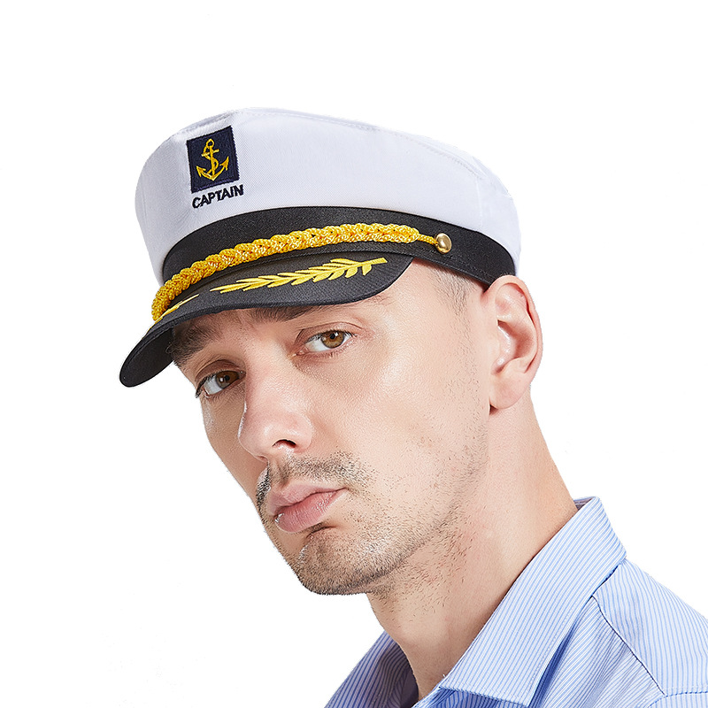 白色勾绳海军帽6.1