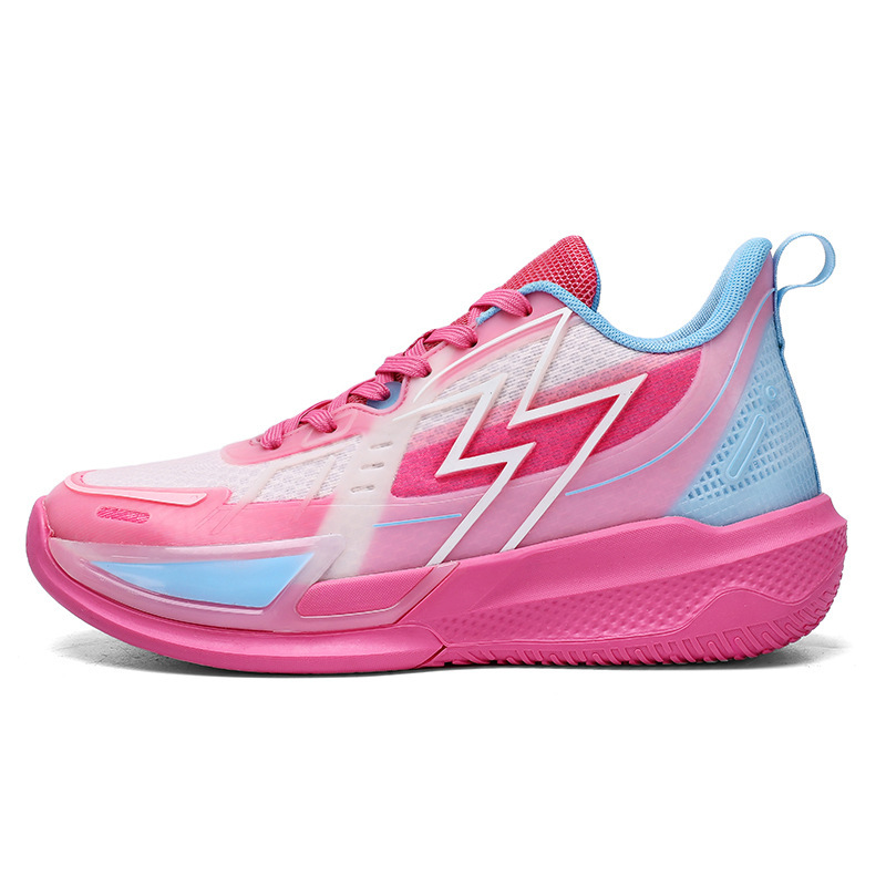 Foreign Trade Practical Low-Top Basketball Shoes for Men and Women, Mesh Breathable Training Shoes, Shock-Absorbing Non-Slip Sports Shoes, Fashionable Luminous Trendy Shoes