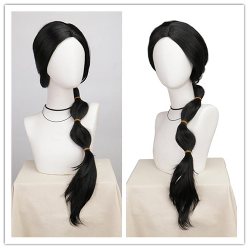 Princess Jasmine Wig Anime COS Wig Long Black Braid Wig Princess Jasmine Wig