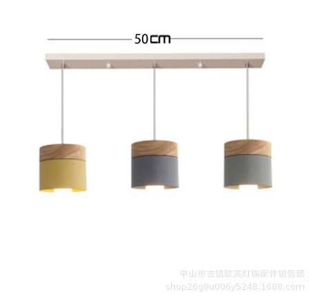 Lámpara colgante nórdica tipo macaron, diseño minimalista para cafeterías, comedores o dormitorios