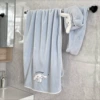 Cute bath towel, blue hair towel
