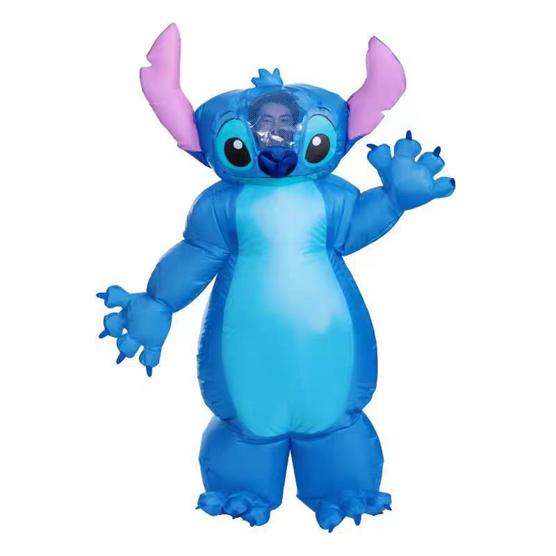 Nuevos cos transfronterizos juegan ropa inflable de gato negro lindo perro amarillo muñeca inflable creativa divertida ropa inflable de dibujos animados