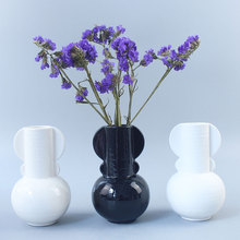 跨境創意陶瓷花瓶 簡約磨砂質感陶瓷花瓶擺件 干花家居裝飾品插器