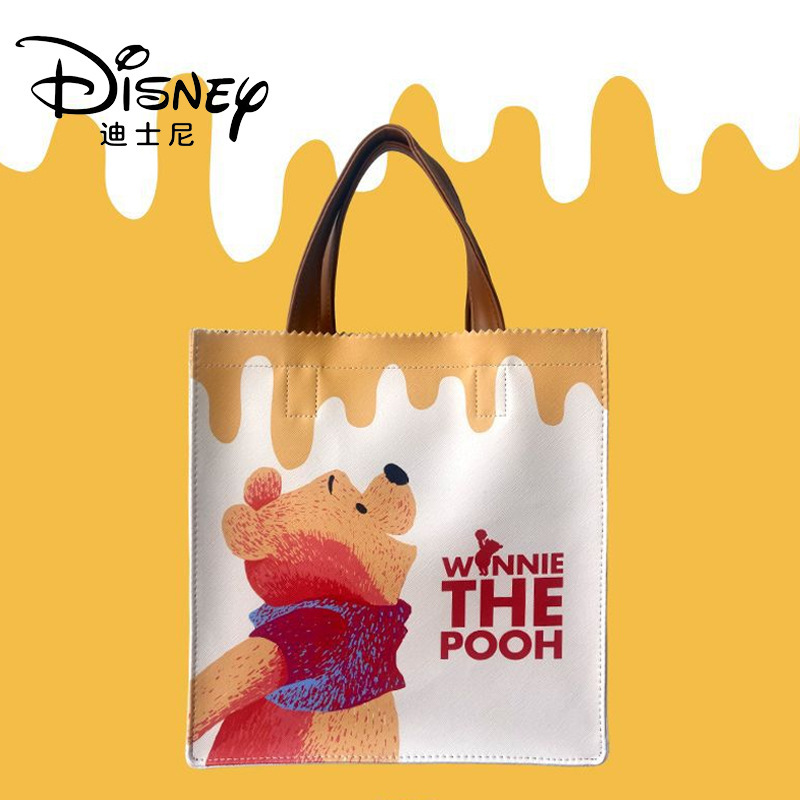 Disney's New Strawberry Bear Dog-Tooth Handbag Tote Bag Shoulder Bag Lightweight