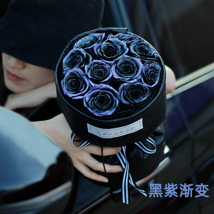 Ciruela negra, flores de flores, regalos de día de San Valentín, regalos de cumpleaños al por mayor, flores verdaderas, flores inmortales, flores de flores, sensación superior.