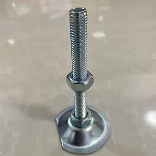 定制杯脚M10外六角螺杆镀锌铁杯脚喇叭口杯脚支撑上下调节地脚