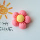 Hot sale cute flower resin accessories car bracket air outlet decorative cream rubber accessories manufacturers wholesale 2cm