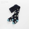 1164 navy blue flower pantyhose