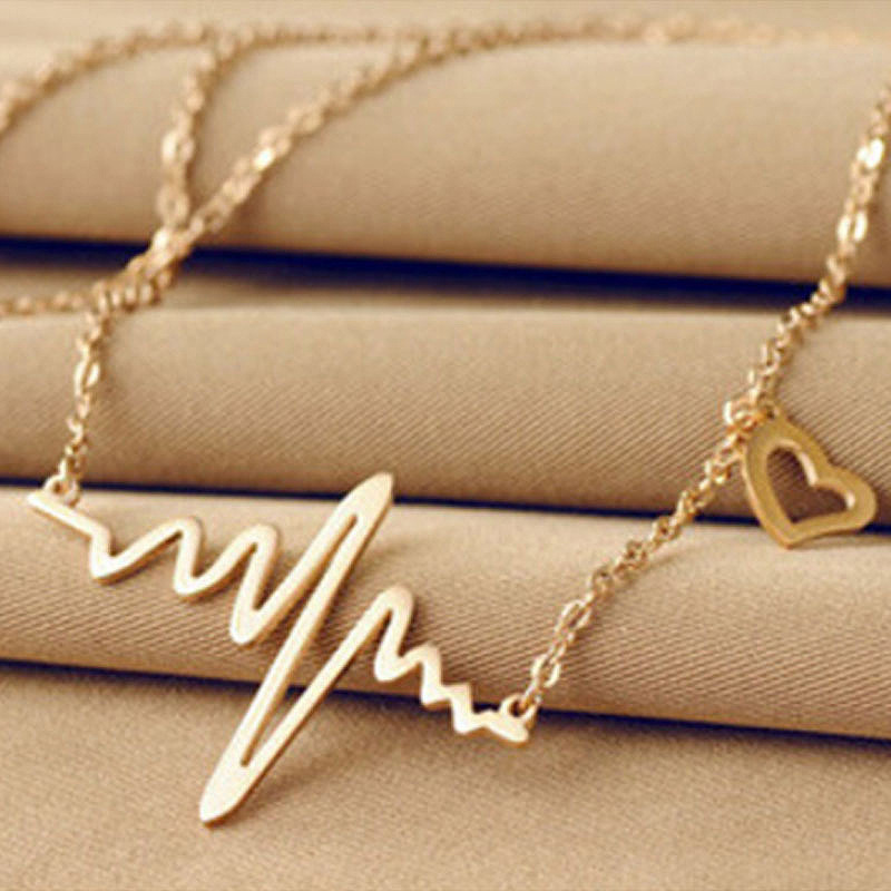 Necklace heart shaped stainless steel