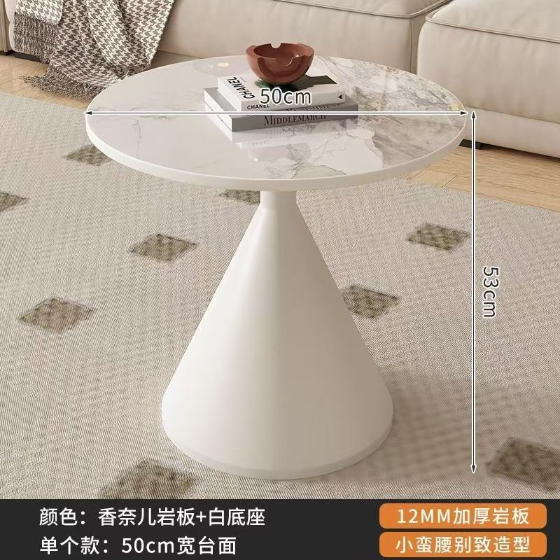 インターネットセレブクリームスタイル無垢材コーヒーテーブル北欧ホームリビングルーム小さなアパート組み合わせモダンなコーヒーテーブルシンプルなラウンドティーテーブル|undefined