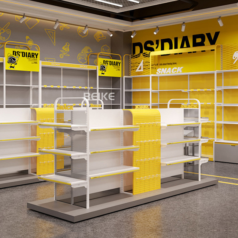 Estantes metálicos especiales para tiendas personalizados tienda de juguetes Wenchuang cosméticos bocadillos digitales multifunción acabado estante de exhibición