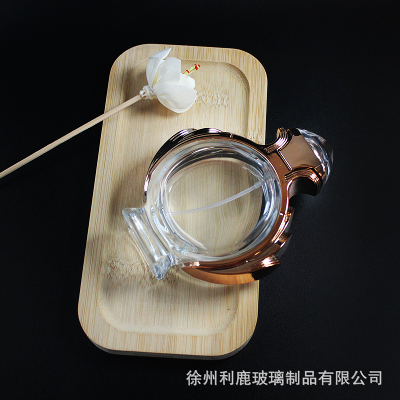 晶白料玻璃透明扁圆套件卡口香水瓶便携喷雾瓶熏香样品分装瓶空瓶