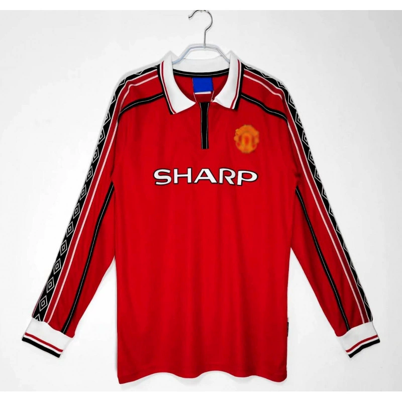 Ретро форма 07/08 Manchester United с длинным рукавом №7 Роналдо, домашняя и выездная версия 06/07 AC №22 Кака