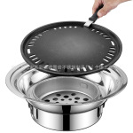 户外木炭烧烤炉小型炭火烤肉炉家用无烟室内韩式烤肉锅烤串碳烤架