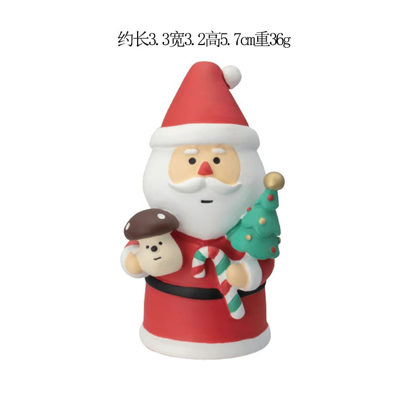 クリスマス装飾日本の猫フィギュアブラインドボックスギフトクリスマスツリー老人そり DIY 樹脂工芸品装飾品|undefined