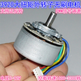 Medium-Strength Magnetic 3920 External Rotor Brushless Motor 12V High Torque Pwm External Rotor Fascia Gun 39mm Brushless Motor