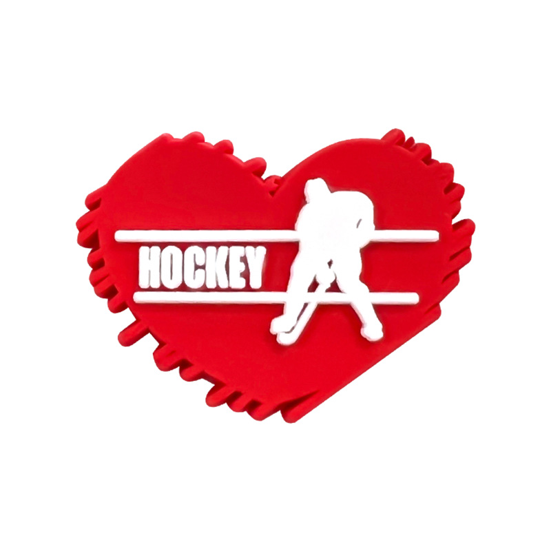 Nuevos zapatos con agujeros de dibujos animados deportivos de hockey sobre hielo, zapatos, zapatos, botones, ropa deportiva, accesorios para sandalias, estilo caliente de Amazon