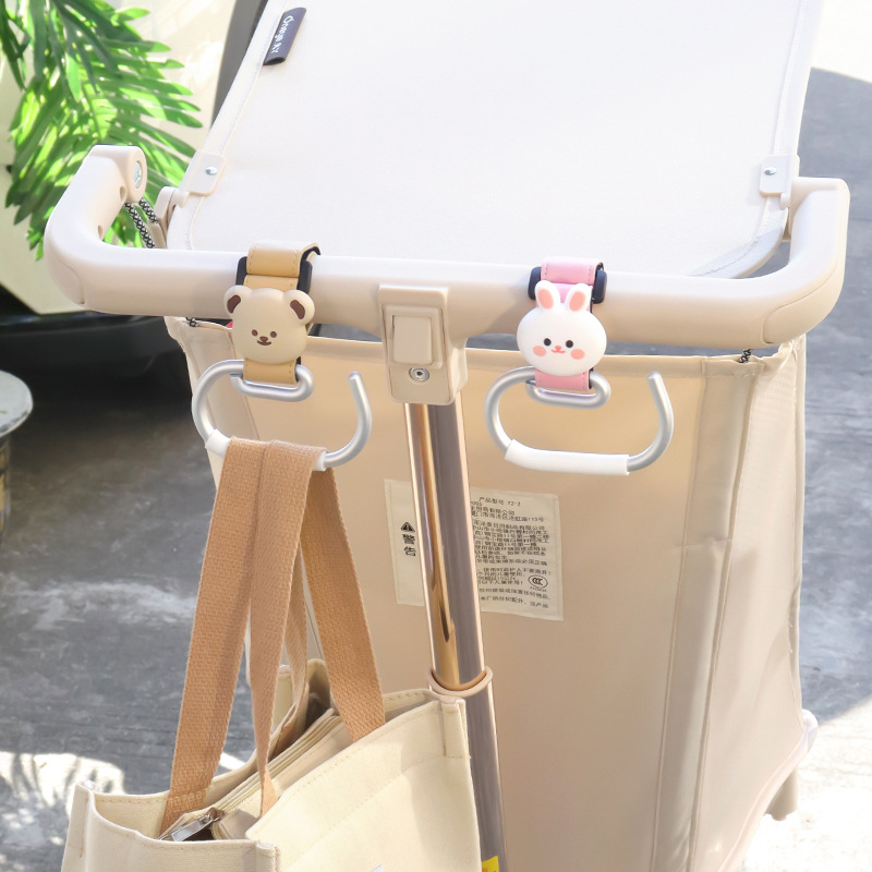 Stroller Hook, Stroller Cartoon Buckle, Baby Walking Artifact, Kidsren's Stroller Storage Bag, Xiaohuzi Accessories