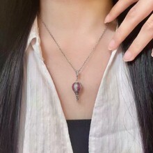 L家驴家欧美彩色热气球项链流行经典花纹图案配件饰品 时尚潮流