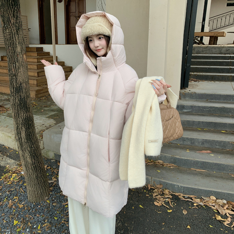 2025冬季新款棉衣棉服连帽时尚百搭洋气简约休闲厚面包服女士外套|undefined