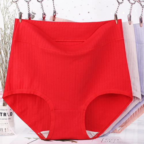 Fat mm middle-aged women's women's underwear women's cotton high-waisted large size 200 pounds middle-aged and elderly mother's shorts 4029#