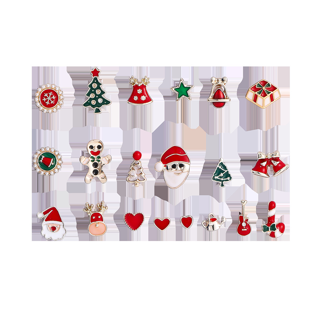 11g Weight Christmas Festival Snowflake Pattern Women's Gender Cute Style Cute Snowflake Stud Earrings 3