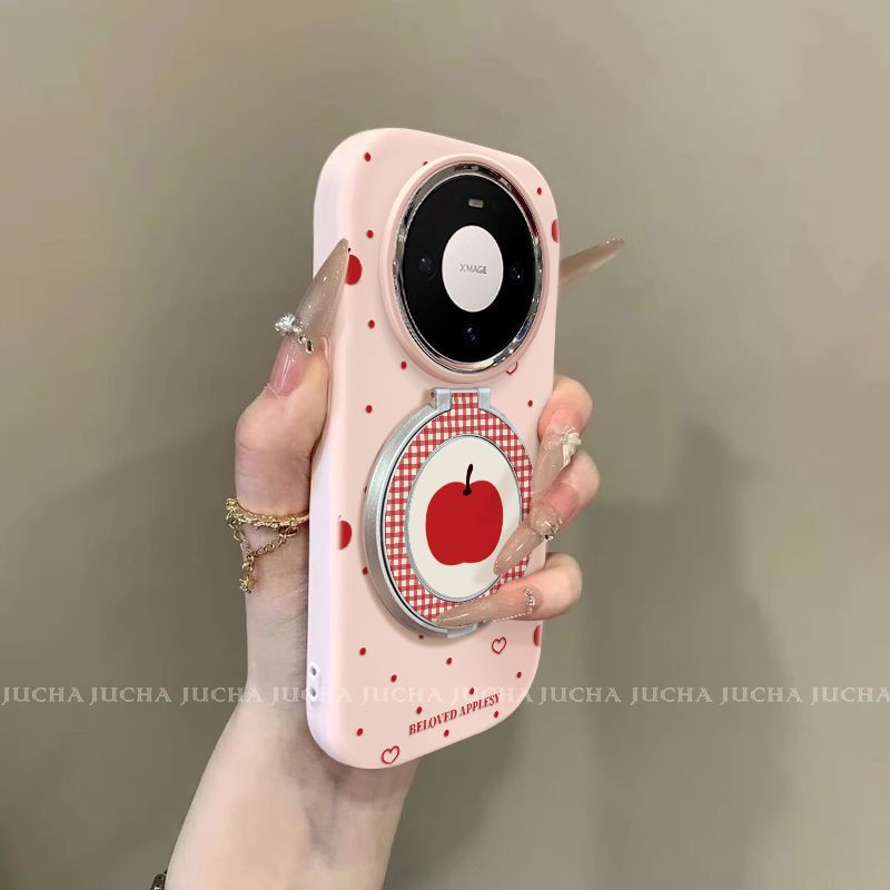 Suitable for Huawei Mate80Promax Mobile Phone Case with High Appearance and Appearance Control Huaweimate80 Polka Dot Red Fruit Heart