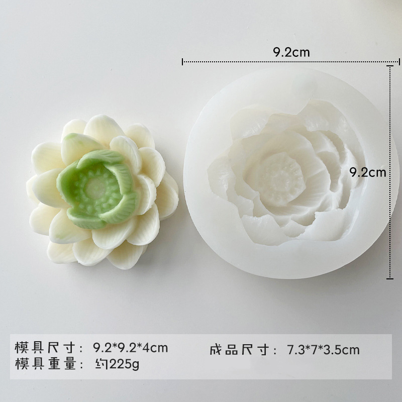大きさ立体蓮の花の形DIYチョコレートケーキのシリカゲル金型装飾定型焙煎ツール|undefined