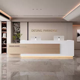 前台接待台公司酒店大厅售楼部大堂收银台办公室艺术培训吧台轻奢