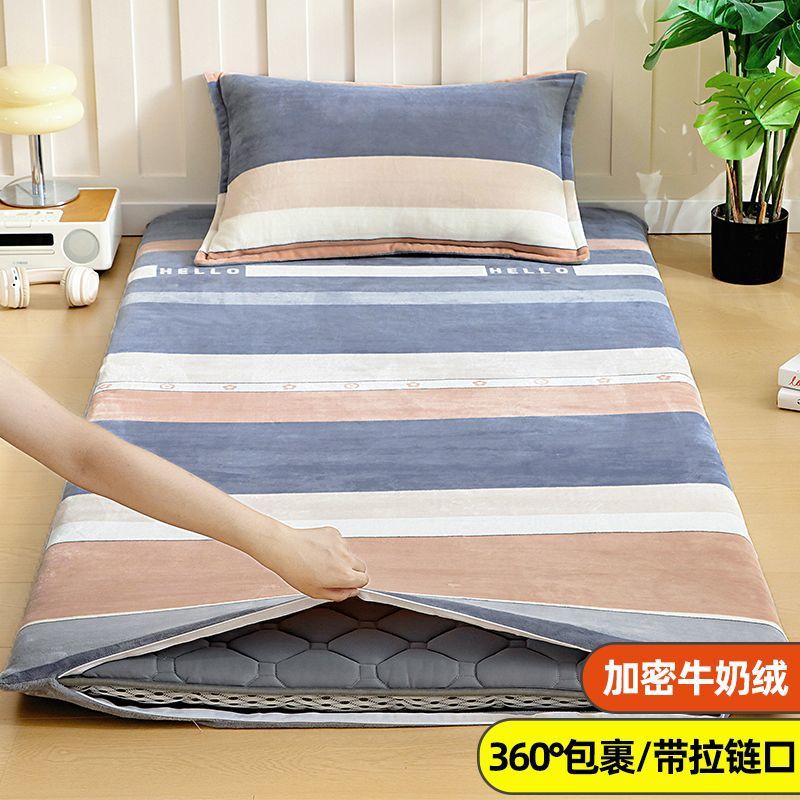 Leche de veludo dormitorio estudiante colchón de coral 90x190 colchón de invierno