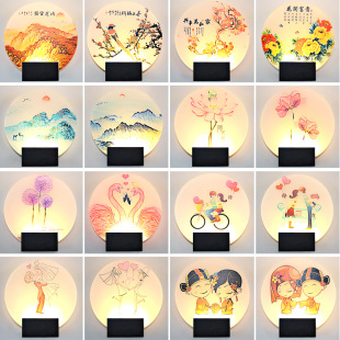 Wall lamp bedside lamp bedroom living room background wall modern simple best selling wall painting lamp Nordic creative wall lamp