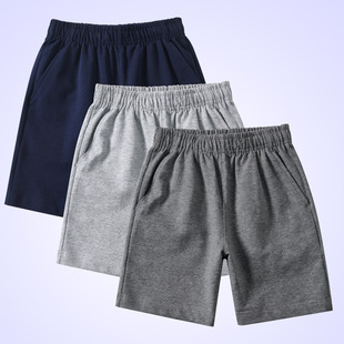 Children's Sports Shorts Boys' dark blue Pants Off-Wear Pupils Gray School Uniform Pants Cotton Sports Pants