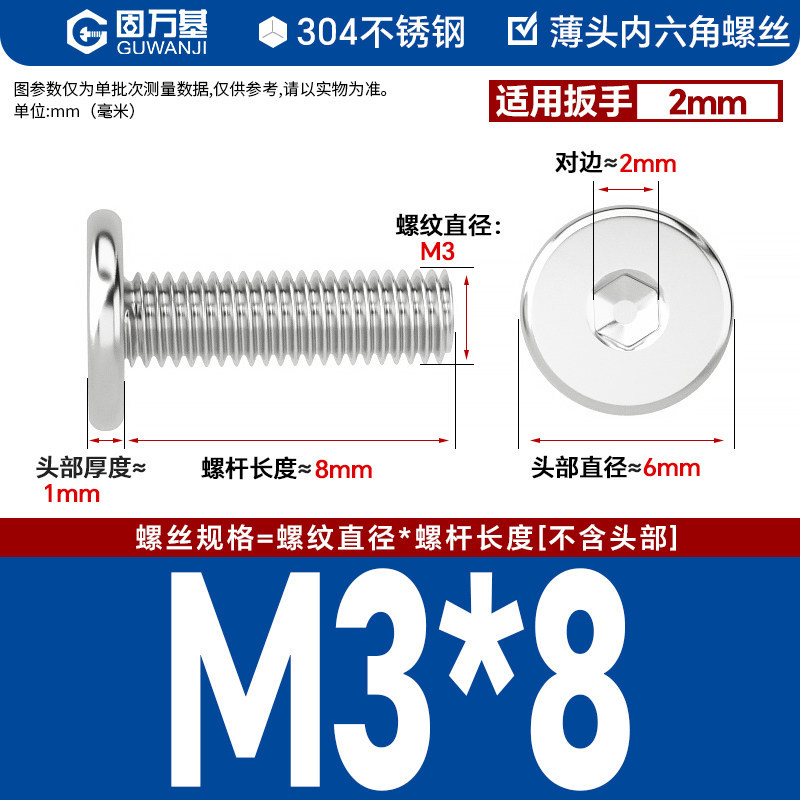 304 M3*8