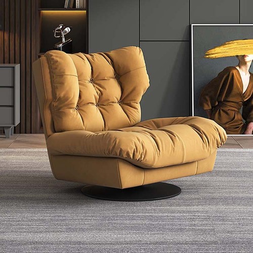 Baxter Foshan Furniture Cloud Sofa Single Italian Minimalist Lazy Recliner Down Rotating Leisure Sofa Chair