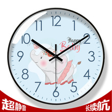 6162萌宠动物挂钟客厅钟表简约家用时钟挂表静音扫秒长续航石英钟