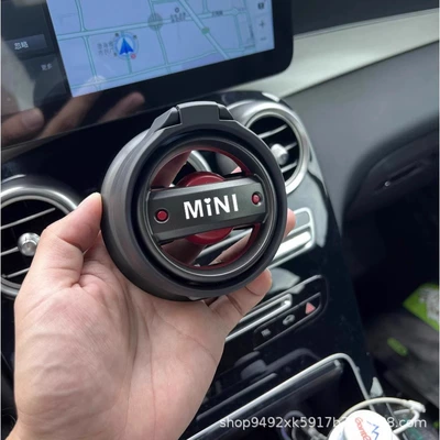 Car cup holder/beverage holder Bmw Mini Air Vent - silver-and-black-classic-printed-mini