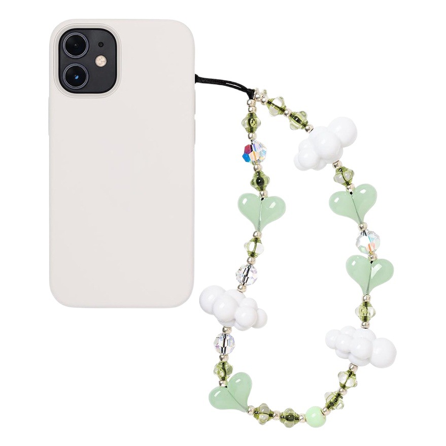 KKBEAD LISA mismo cielo azul y nubes blancas cordón estilo japonés y coreano ins Internet Celebrity Street shooting clock-en cordón de teléfono móvil