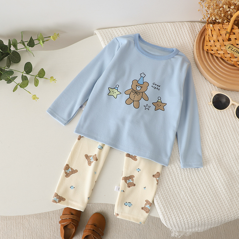 Nueva ropa para niños, primavera y otoño, ropa interior para niños, ropa de otoño para niños, pantalones largos, pijamas para niñas pequeñas y medianas, ropa de hogar al por mayor image 8