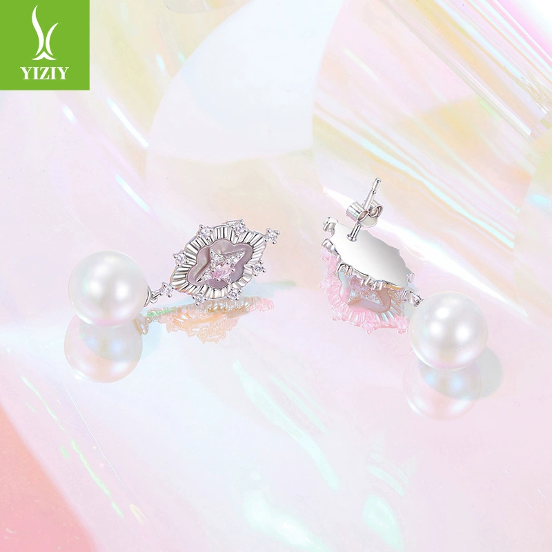 Серебряные серьги из меди высокого качества, серебряная игла, цирконий, ноготок, образец серебра 925, опт