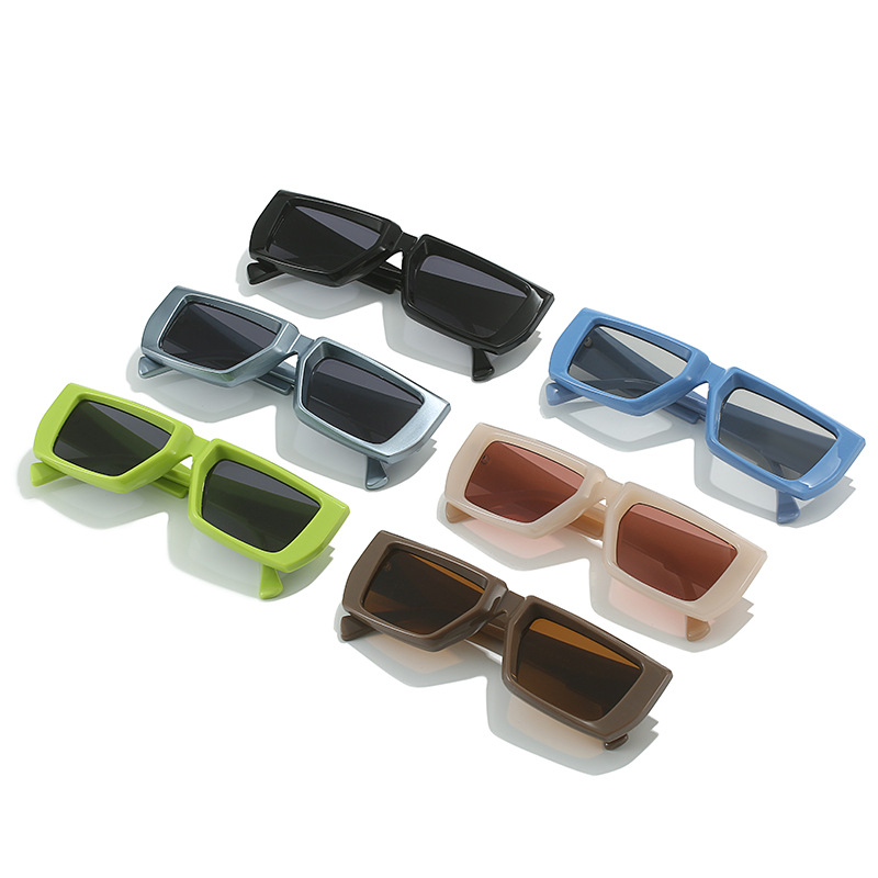 Saibo punk estilo cuadrado gafas de sol internet celebridad hombres y mujeres hipster disco hip hop europeo y americano chica caliente cara redonda gafas de sol