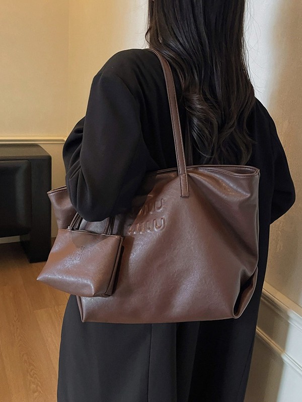 Bolso coreano nicho Zhong tote simple nuevo ocio de gran capacidad alta sensación práctica hombro axilar bolsa de viaje