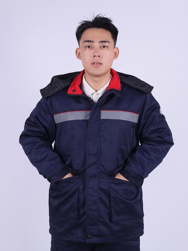 冬季防静电工作服加厚保暖棉服中石油中石化防寒反光劳保服男|undefined