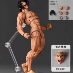 海洋堂惊奇山口 进击的巨人 带特典艾伦 特典版 可动手办人偶模型
